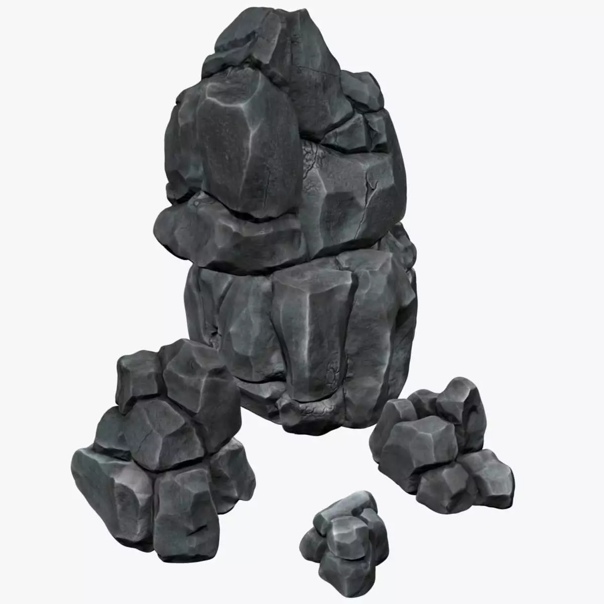 Rocks group of 3D model