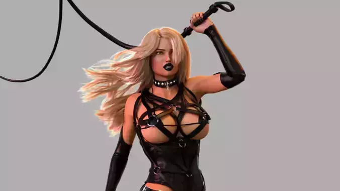 Dominatrix skeleton woman 3D model
