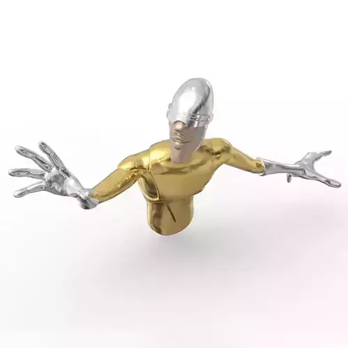 Frozone silver and gold man