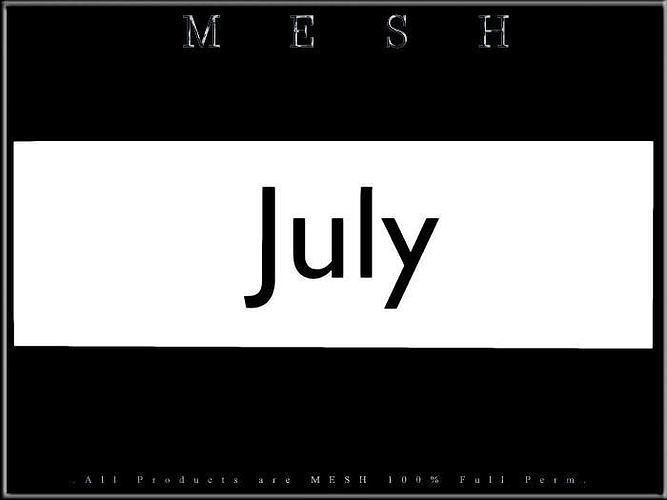 July - C mesh Low-poly 3D model