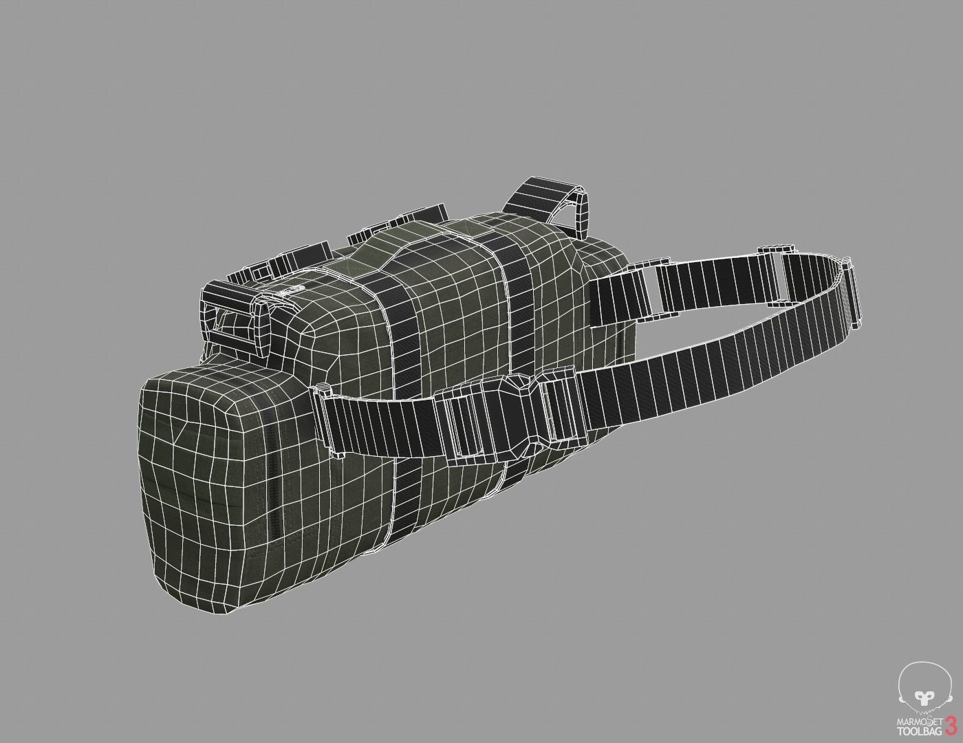 VX600 Military Bag Low-poly 3D model_10