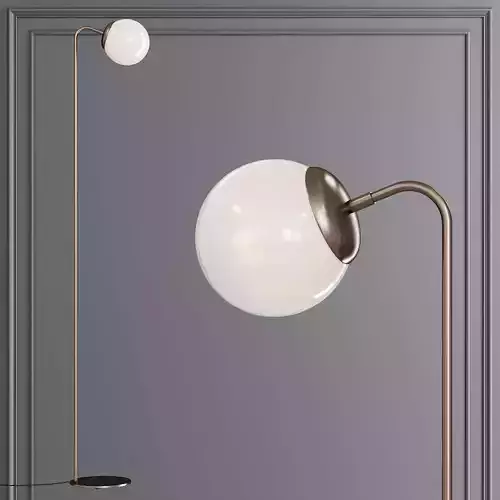 Modo Floor Lamp Bronze and Cream Glass 3D model