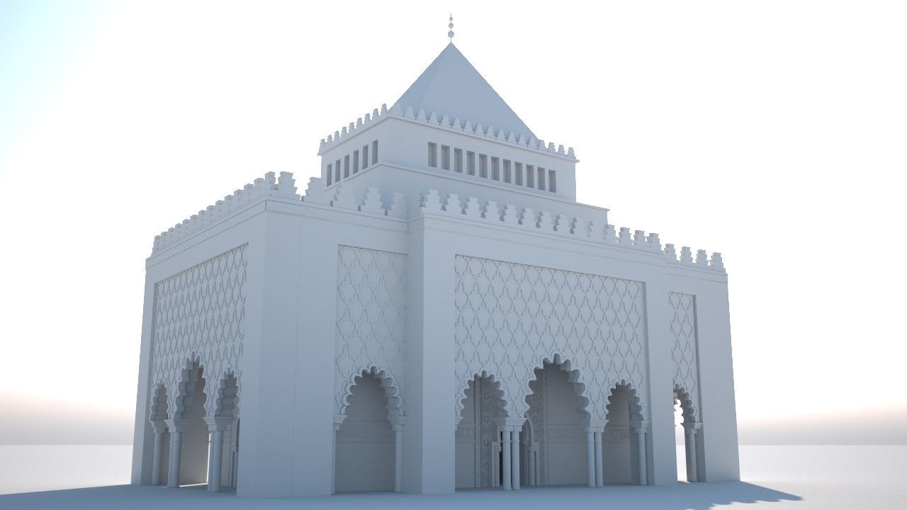 Mausoleum of Mohammed V 3D 3D model_3
