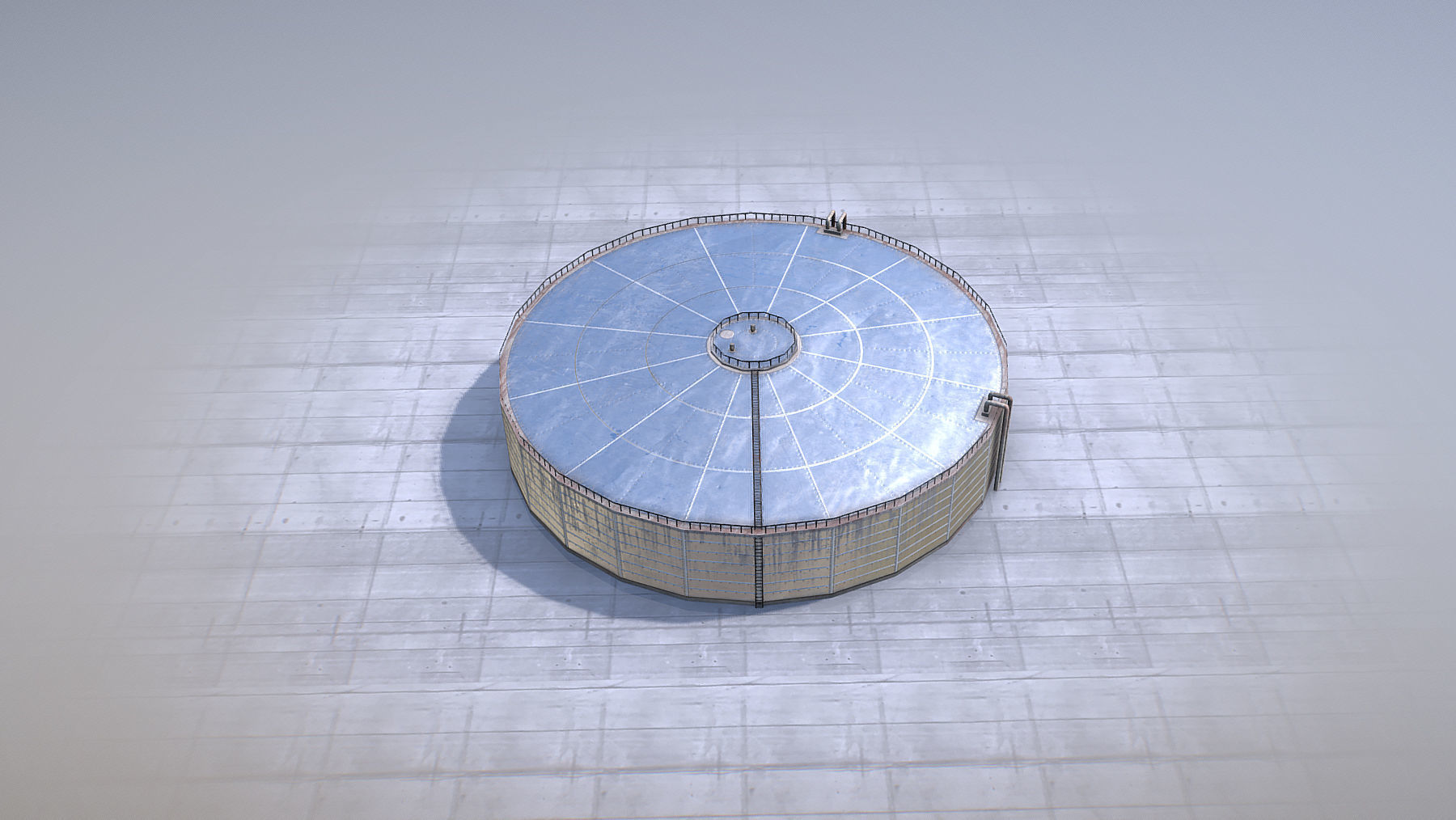 FuelTank 02 with Damage Low-poly 3D model_9