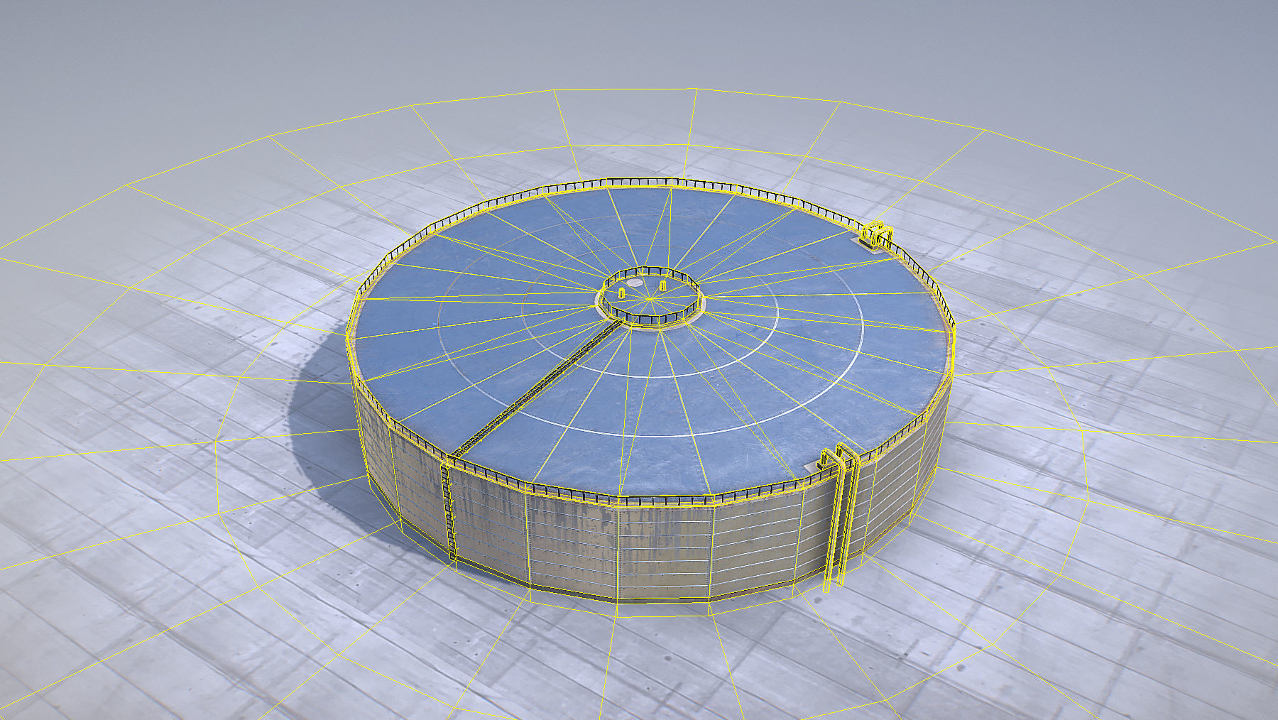 FuelTank 02 with Damage Low-poly 3D model_11