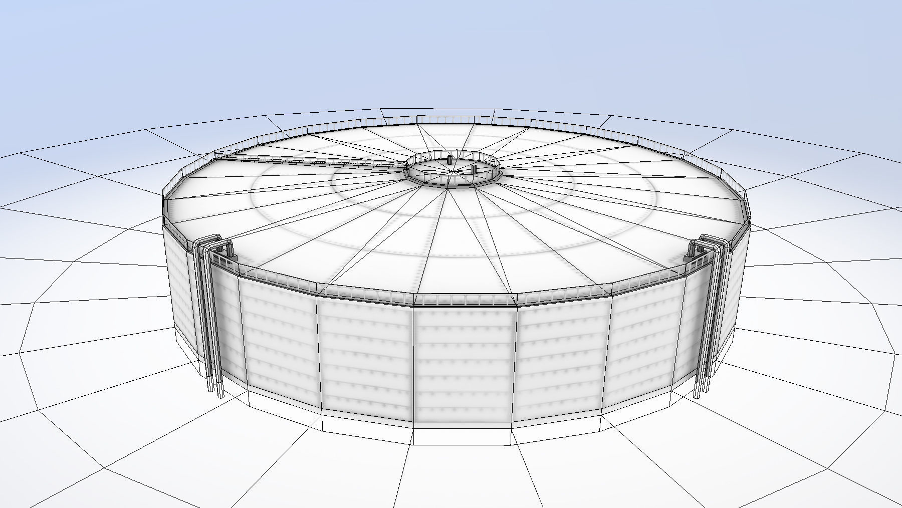 FuelTank 02 with Damage Low-poly 3D model_13