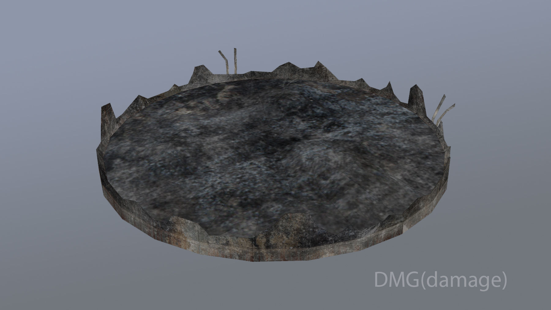 FuelTank 02 with Damage Low-poly 3D model_4