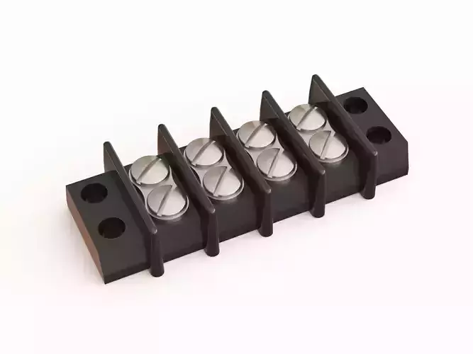 Electrical Terminal Block 03 3D model