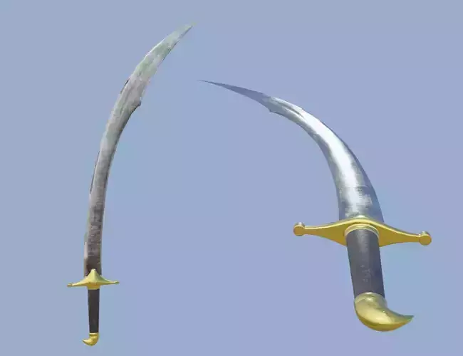 Scimitar curved sword