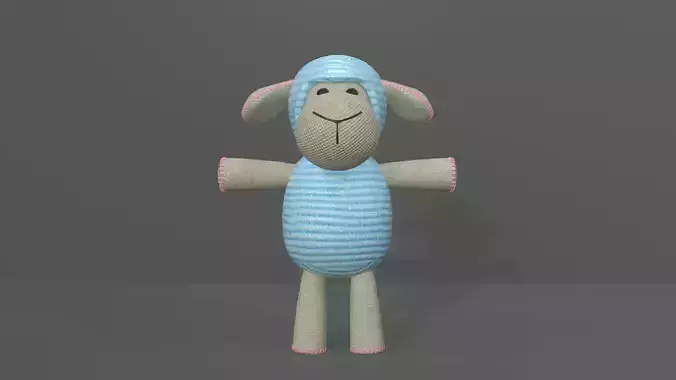Cartoon Lamb Low-poly 3D model