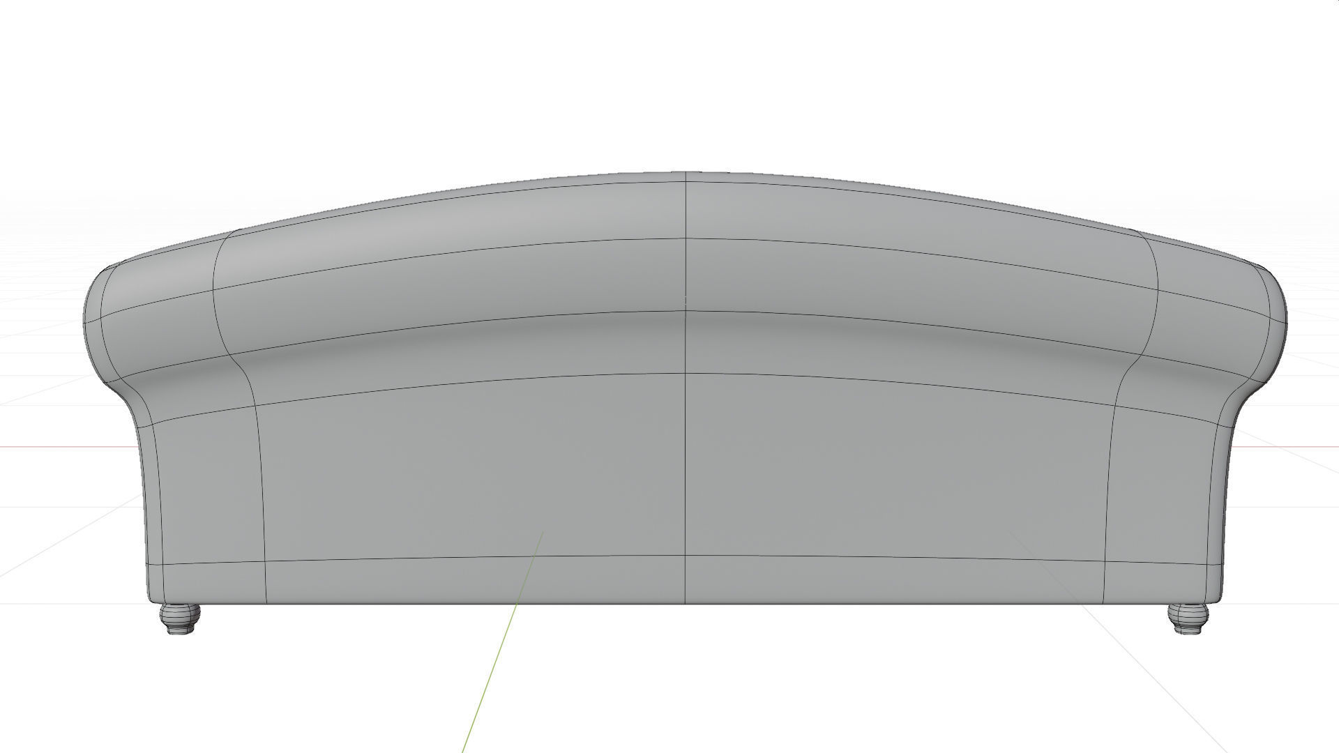 Black Sofa  Low-poly 3D model_16