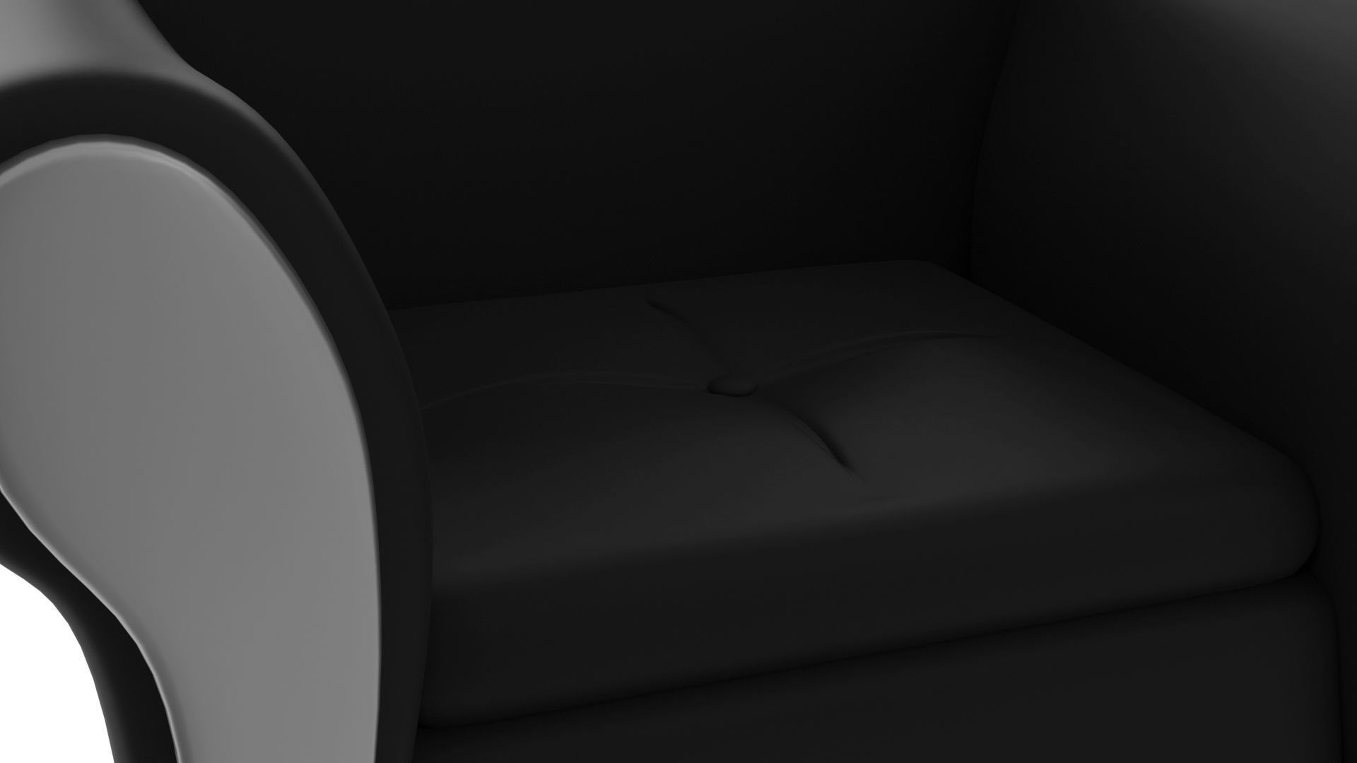 Black Sofa  Low-poly 3D model_6