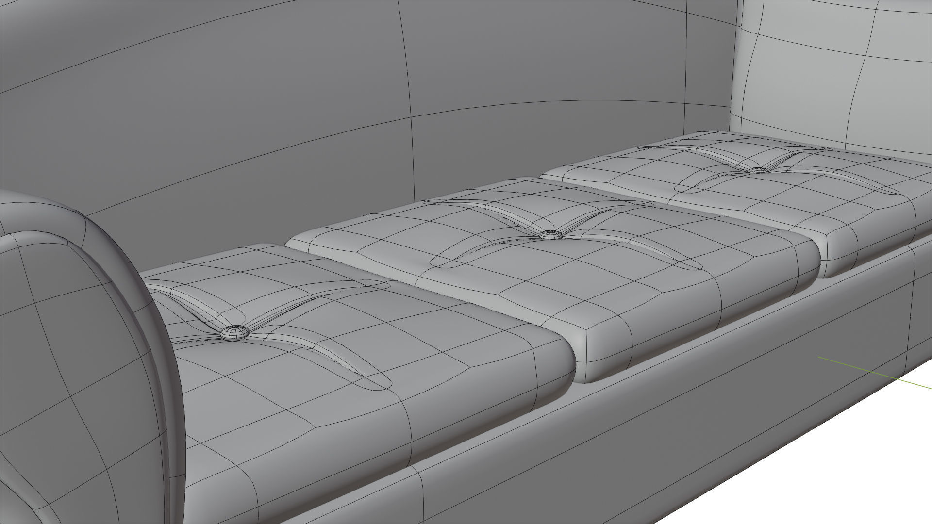 Black Sofa  Low-poly 3D model_18