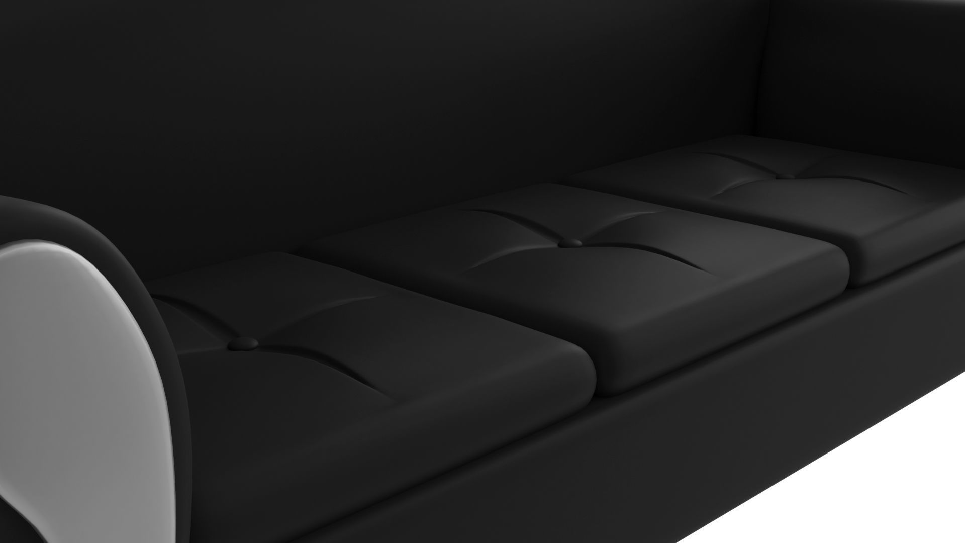 Black Sofa  Low-poly 3D model_17