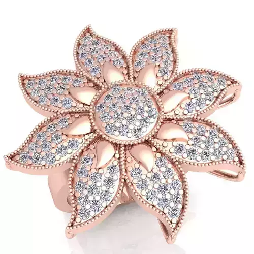 Flower Style Diamond Ring 