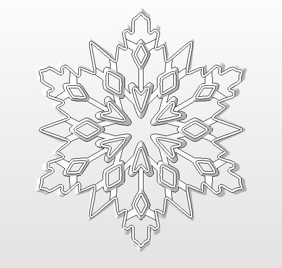 Interesting Snowflake Cookie Cutter 3D print model_12