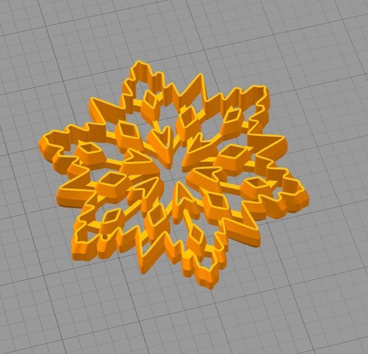 Interesting Snowflake Cookie Cutter 3D print model_5