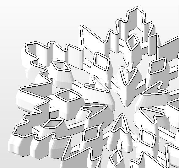 Interesting Snowflake Cookie Cutter 3D print model_15