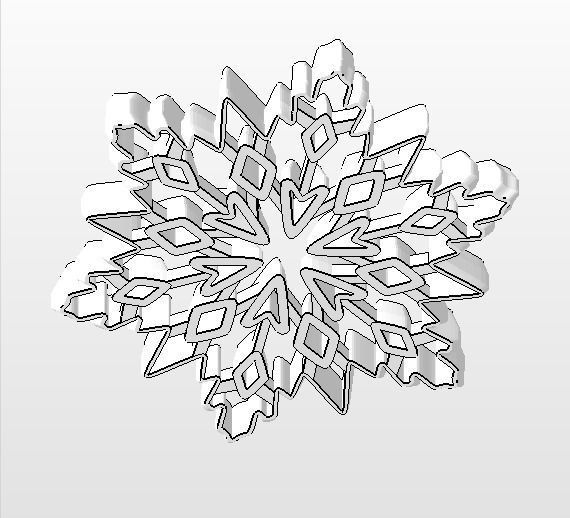Interesting Snowflake Cookie Cutter 3D print model_14