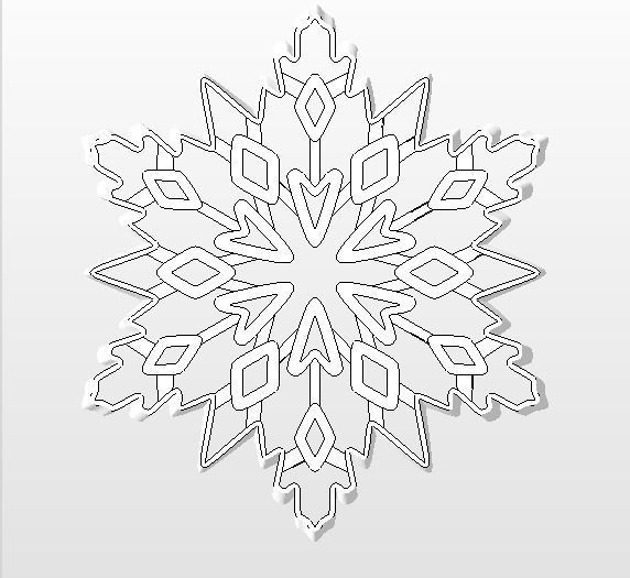 Interesting Snowflake Cookie Cutter 3D print model_11