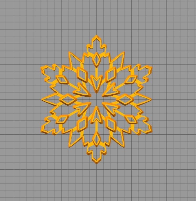 Interesting Snowflake Cookie Cutter 3D print model_6