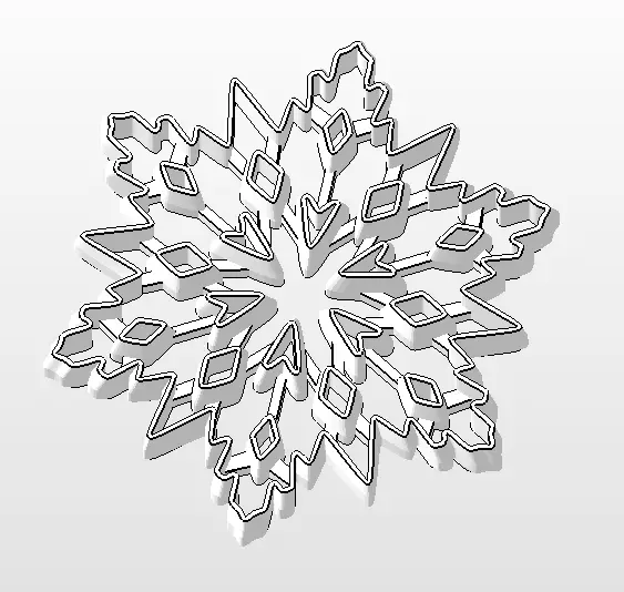 Interesting Snowflake Cookie Cutter 3D print model_0