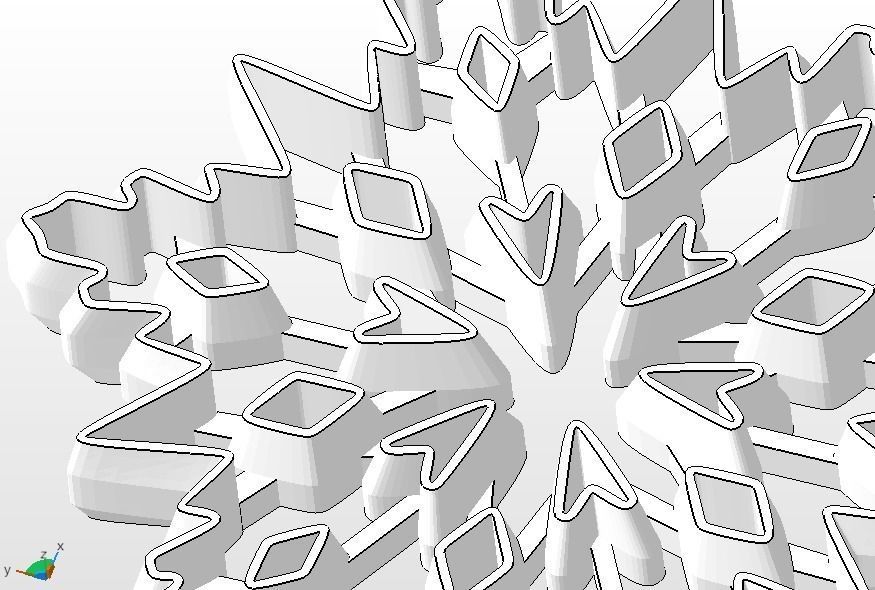 Interesting Snowflake Cookie Cutter 3D print model_2