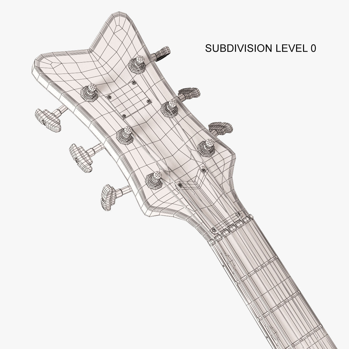 Gretsch Black Falcon Guitar 3D model_2