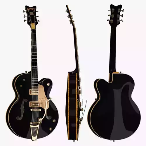 Gretsch Black Falcon Guitar 3D model