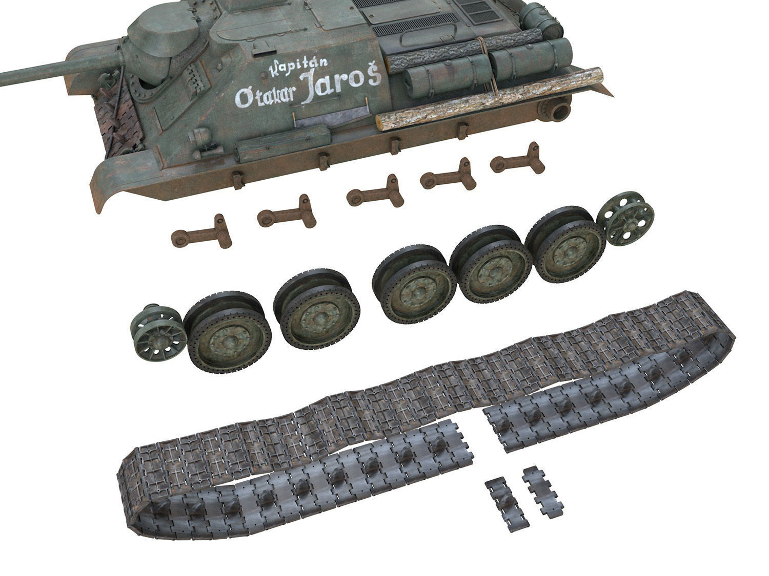 SU-85 - Kapitan Otakar Jaros 3D model_10