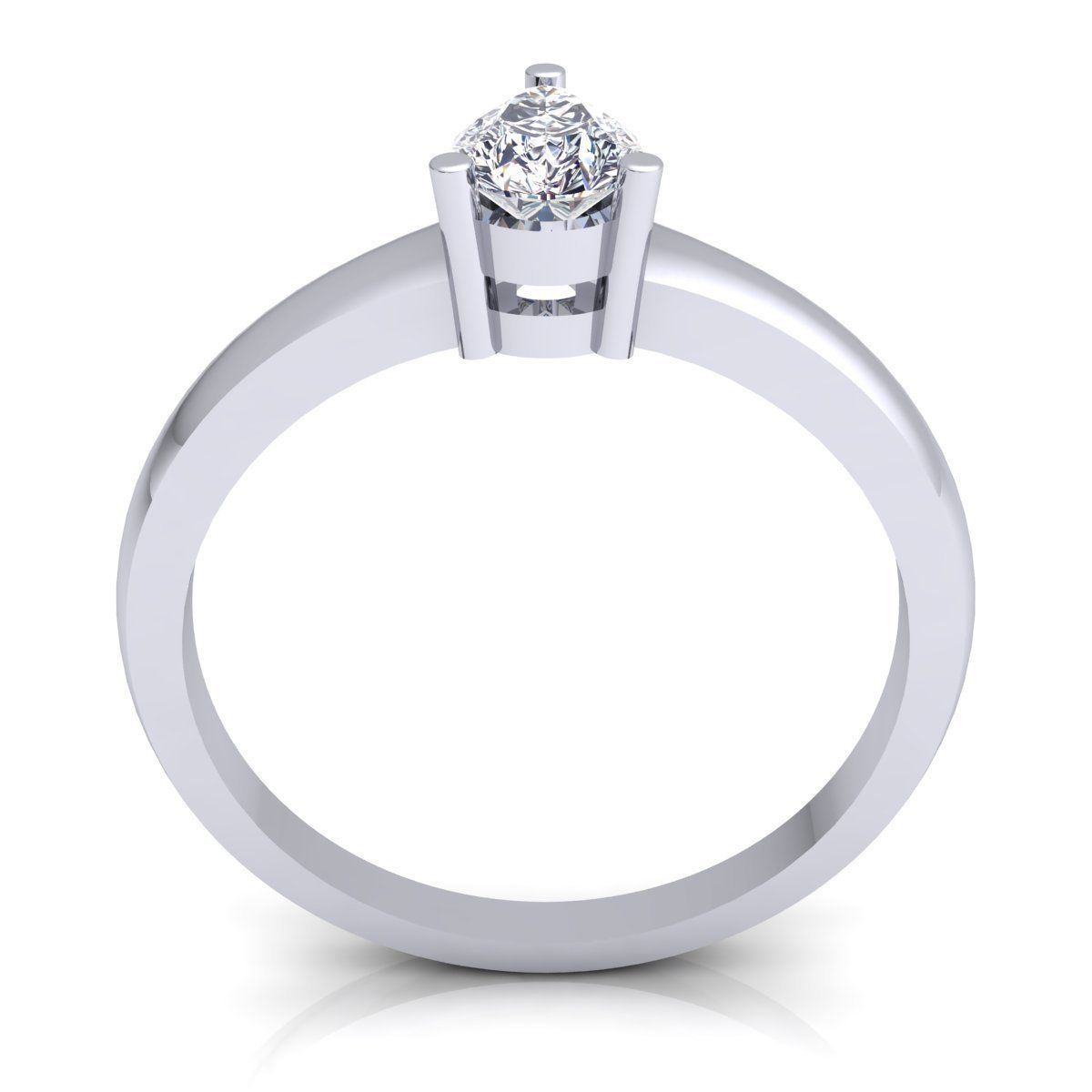 Solitaire Ring 3D print model_5