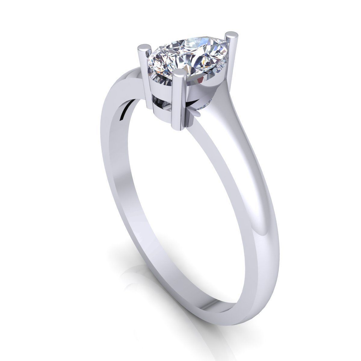 Solitaire Ring 3D print model_8