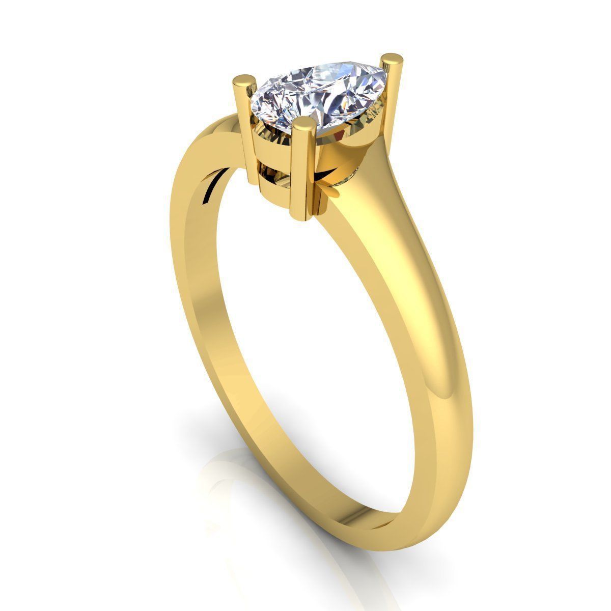 Solitaire Ring 3D print model_6