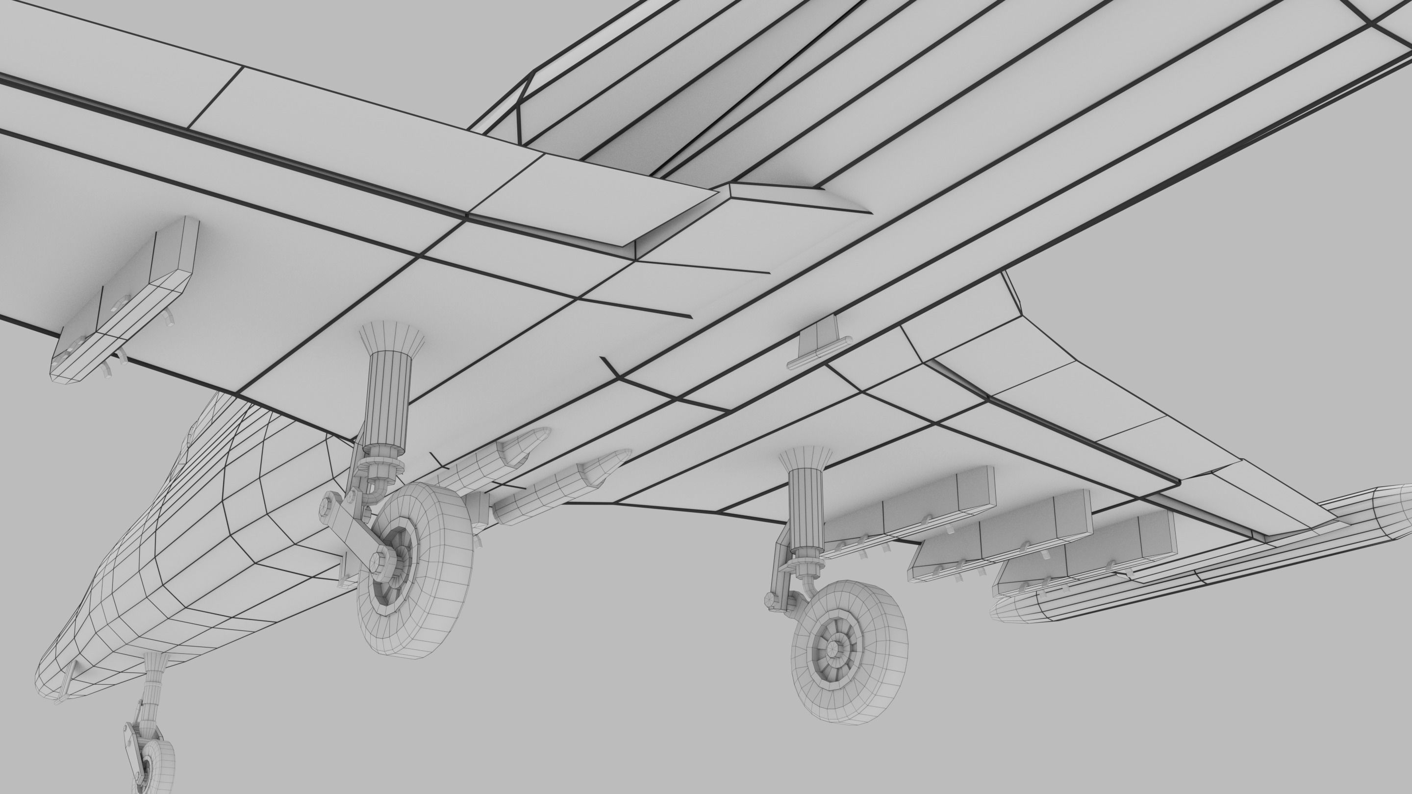 Military Aircraft  Low-poly 3D model_6