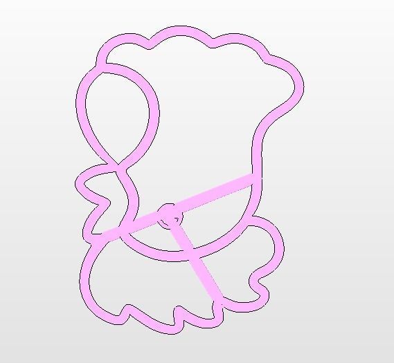 Cockerel Cookie Cutter 3D print model_12