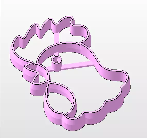 Cockerel Cookie Cutter 3D print model_0