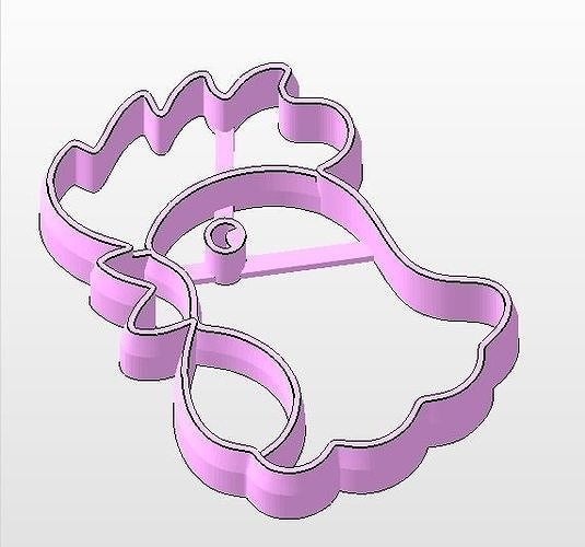 Cockerel Cookie Cutter 3D print model