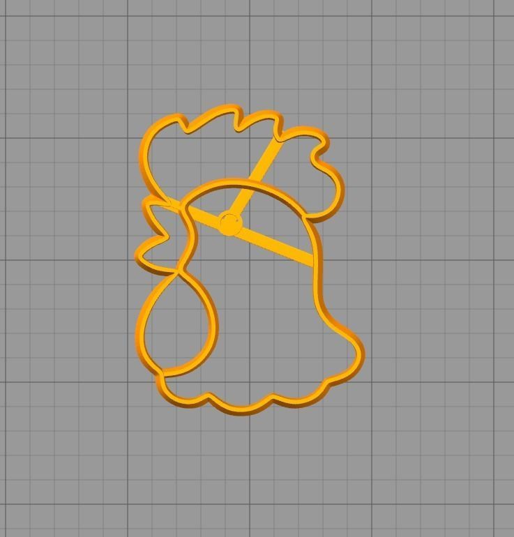Cockerel Cookie Cutter 3D print model_7