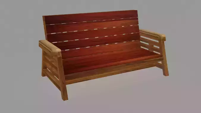 Wooden exterior bench