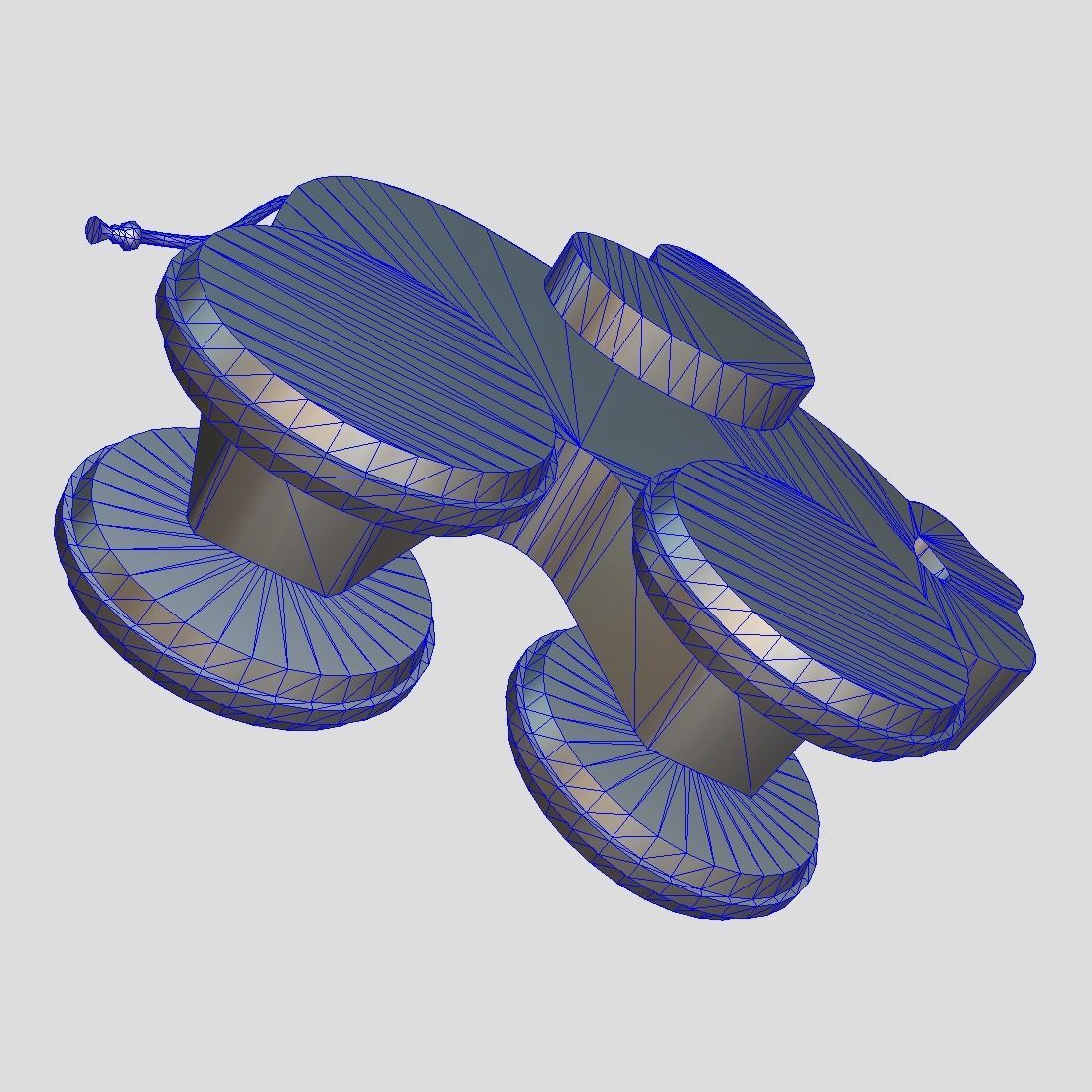 Wooden Elephant Toy  Low-poly 3D model_13