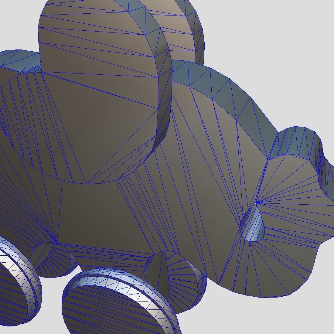 Wooden Elephant Toy  Low-poly 3D model_15