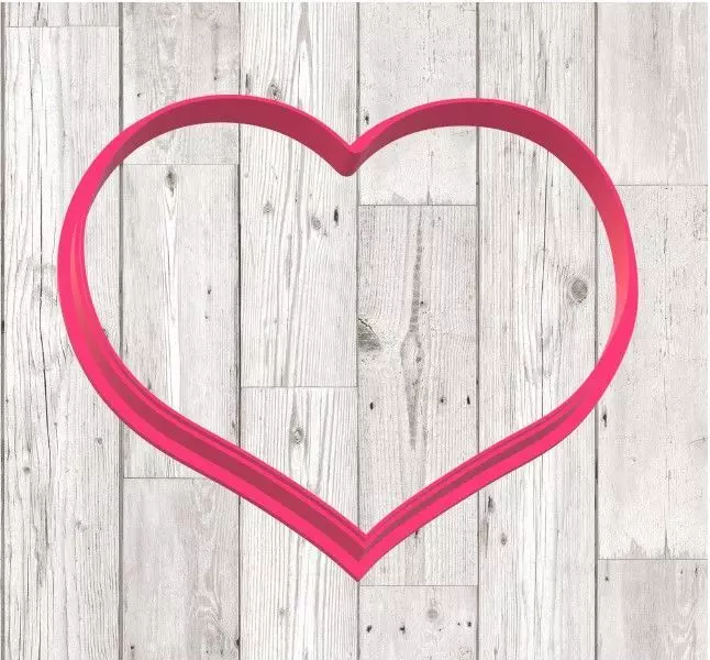 Heart 6 shape cookie cutter 3D print model