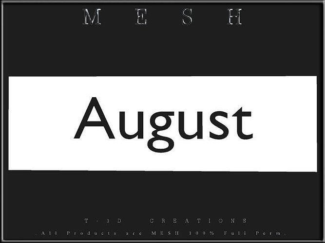 August - C mesh Low-poly 3D model
