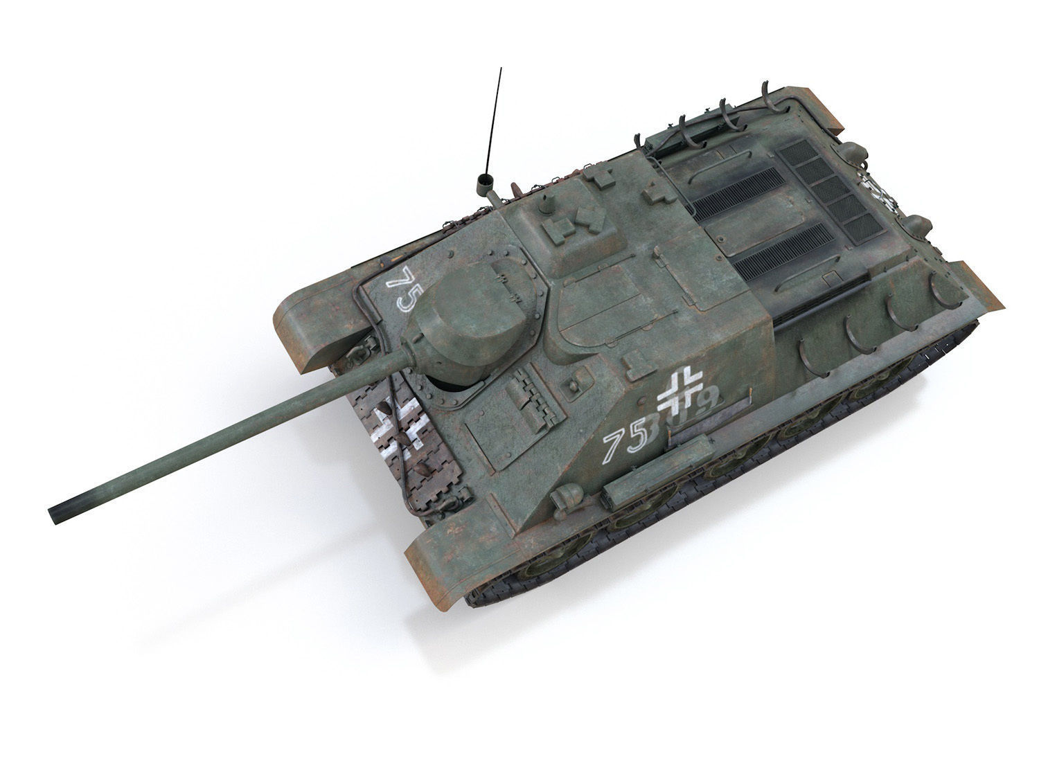 Jagdpanzer SU-85R - 75 - 6 Panzer Division 3D model_3