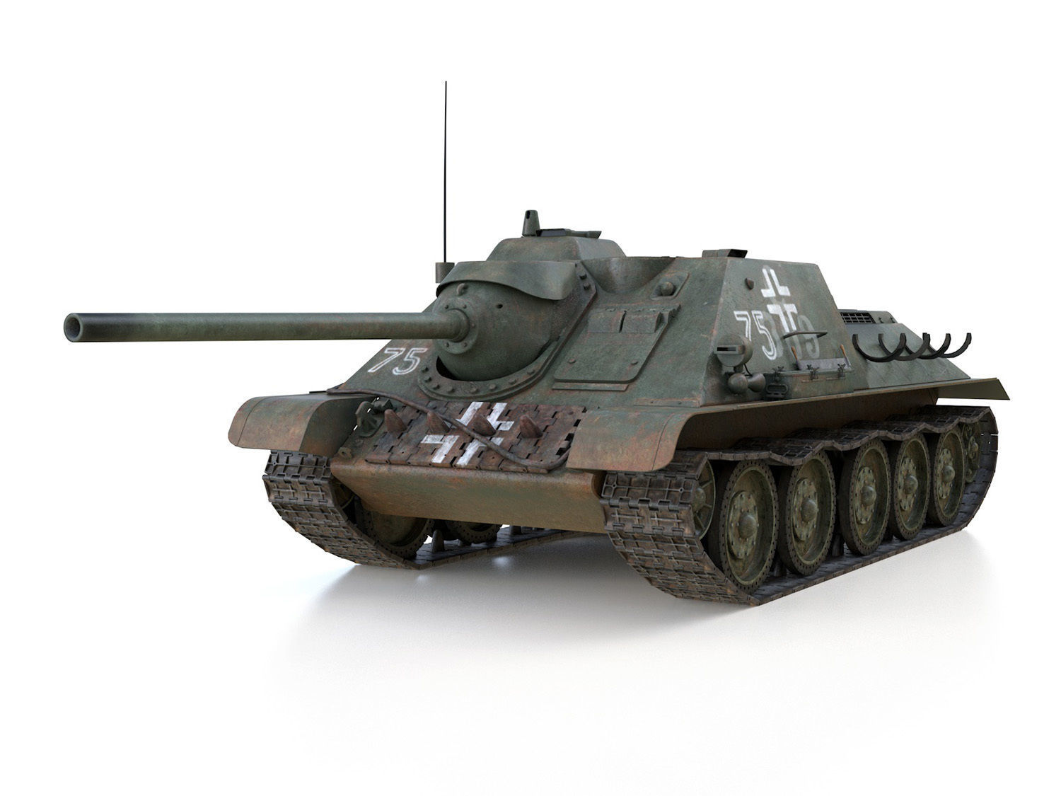 Jagdpanzer SU-85R - 75 - 6 Panzer Division 3D model_1