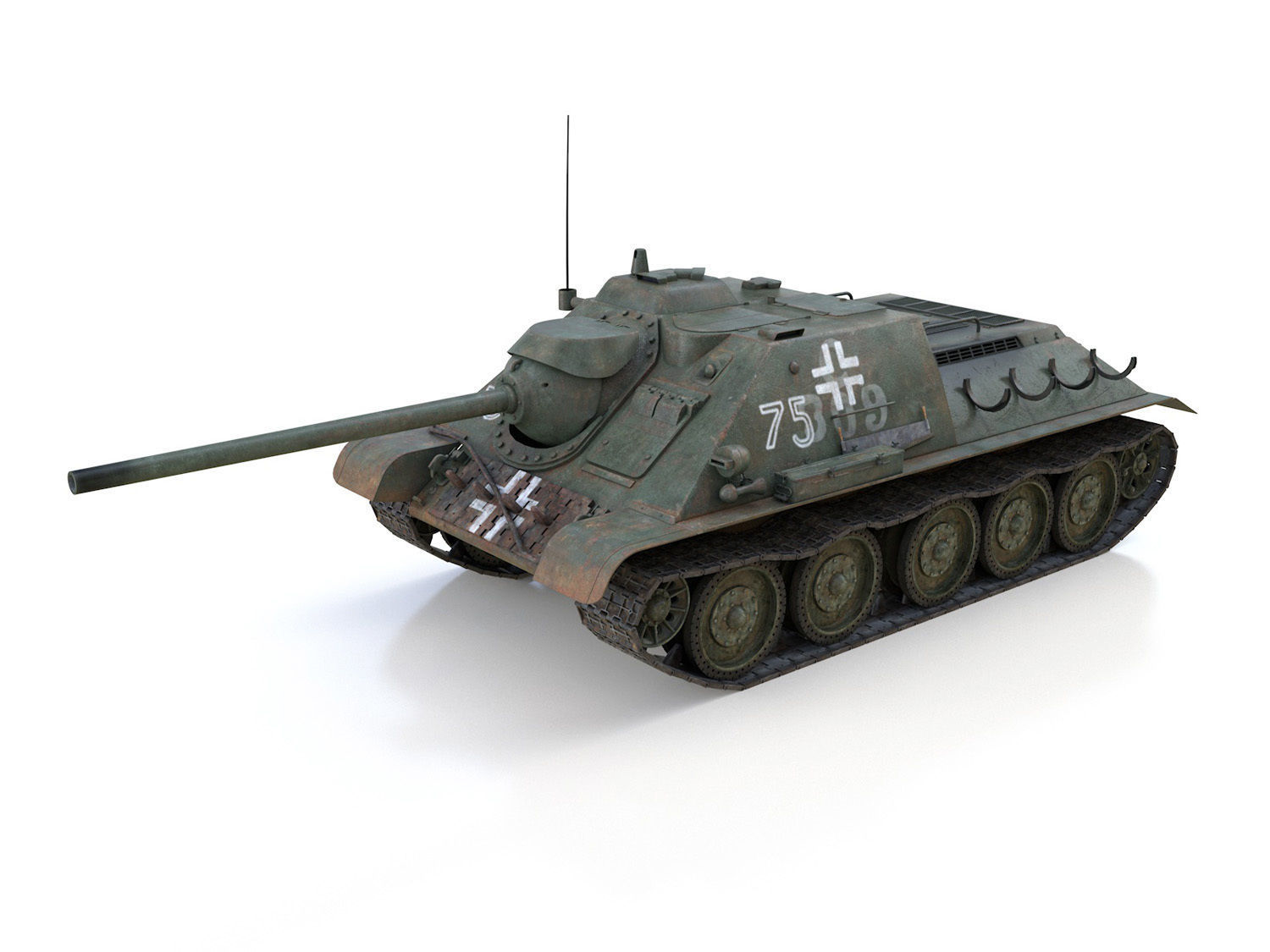 Jagdpanzer SU-85R - 75 - 6 Panzer Division 3D model_2