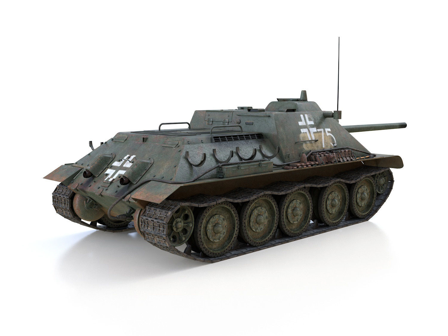 Jagdpanzer SU-85R - 75 - 6 Panzer Division 3D model_6