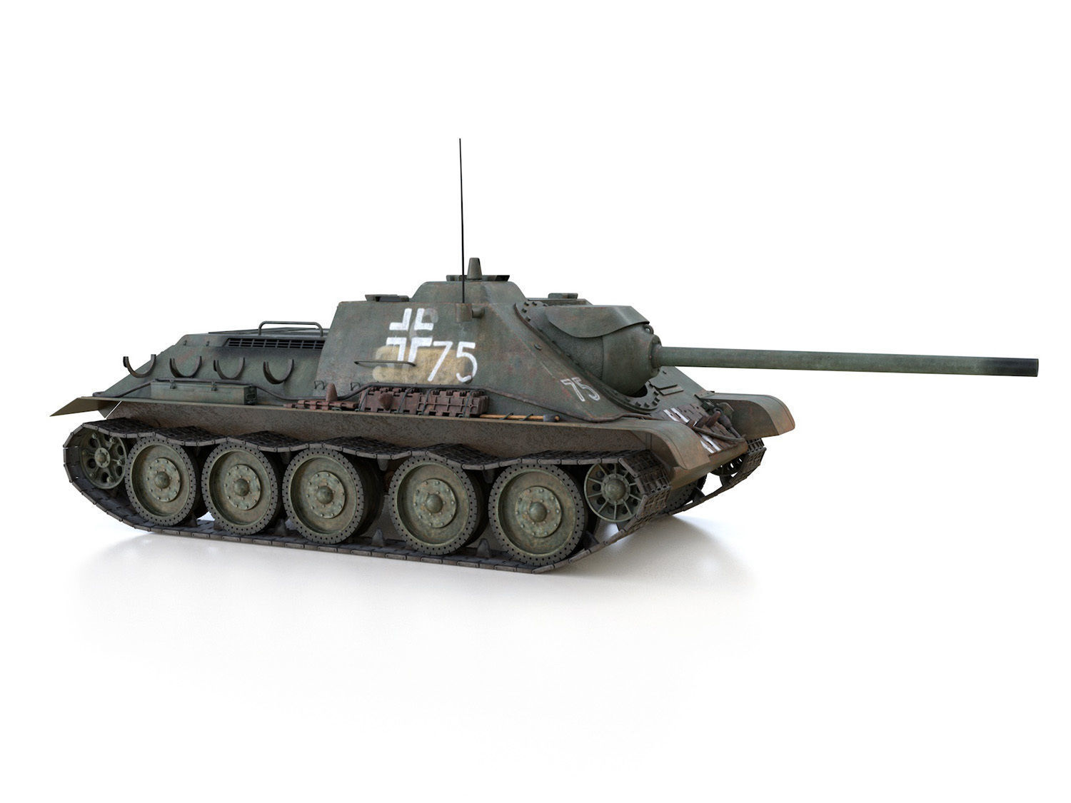 Jagdpanzer SU-85R - 75 - 6 Panzer Division 3D model_7
