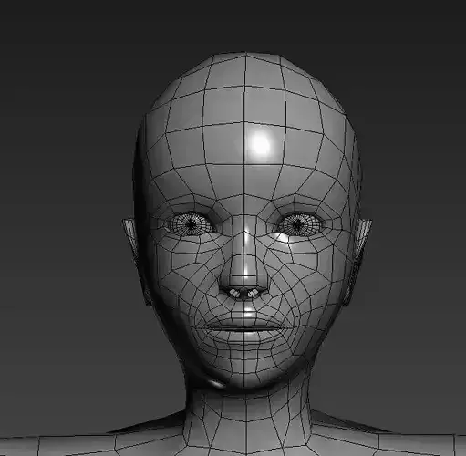 Male Low polygons base mesh 