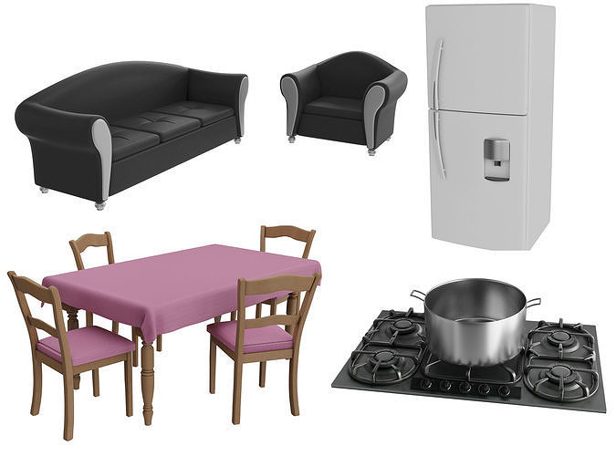 Furniture - Kitchen 3D Model Collection